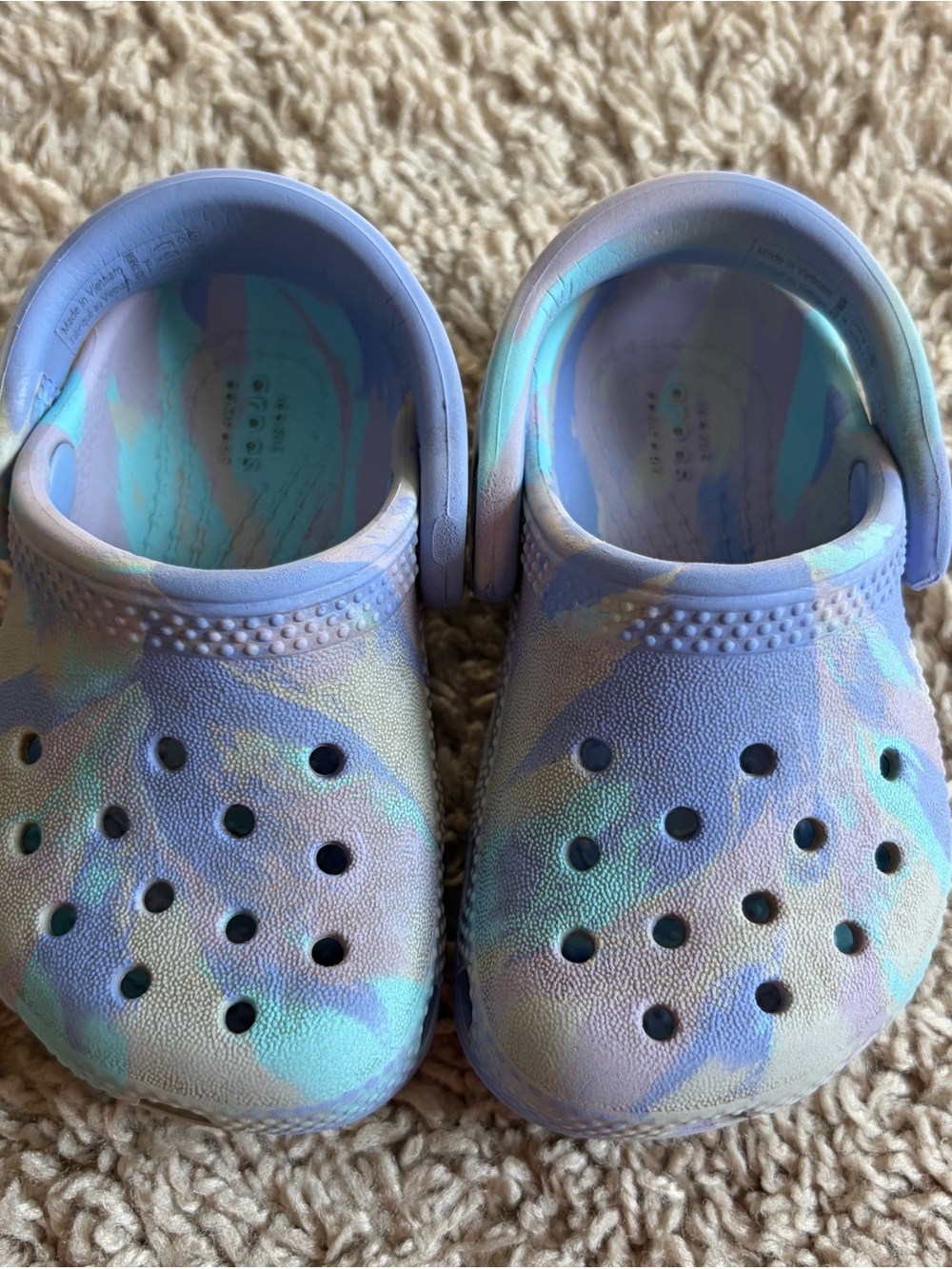 Crocs Classic Clog Toddler C4 Pastel Tie Dye / Marble GUC
